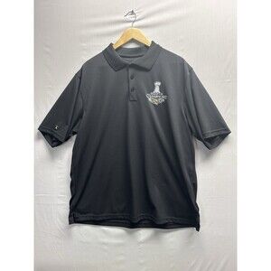 Antigua Polo Shirt Men’s XL 2016 Stanley Cup Penguins Black Barely Worn